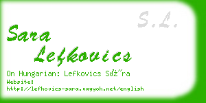 sara lefkovics business card